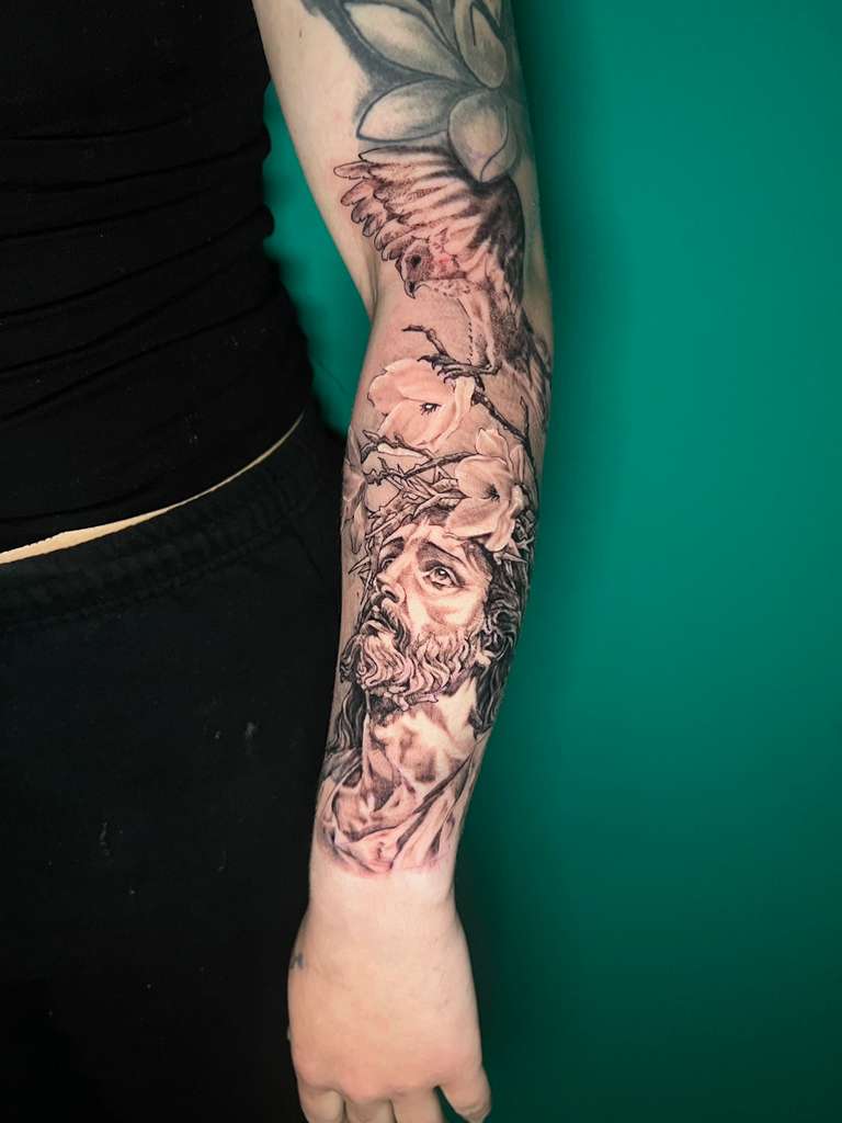 Fine Line tattoo by Alison at Inked City Tattoos, Trenton NJ