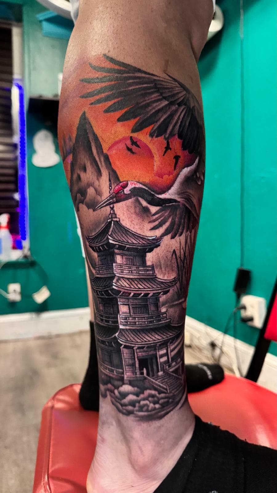 Blackwork tattoo by Chino Elvis at Inked City Tattoos, Trenton NJ