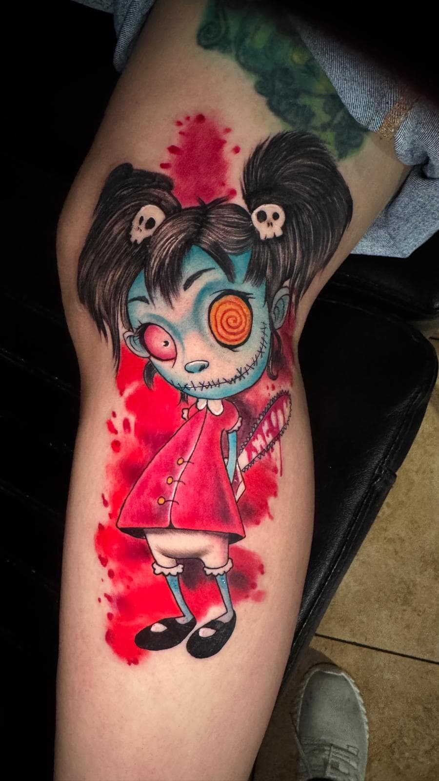 Blackwork tattoo by Chino Elvis at Inked City Tattoos, Trenton NJ