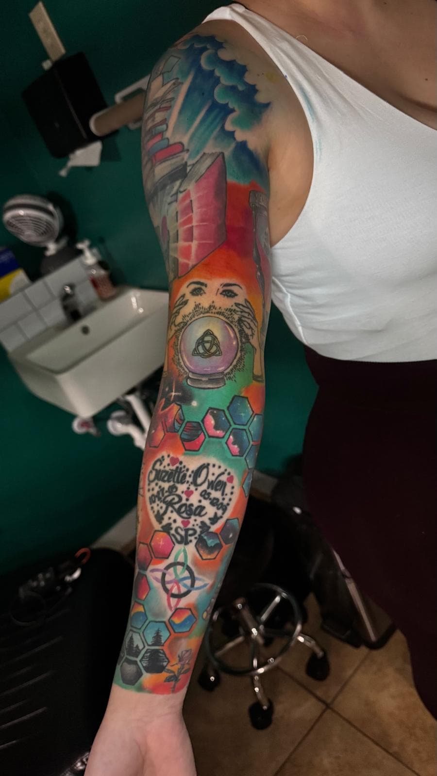 Blackwork tattoo by Chino Elvis at Inked City Tattoos, Trenton NJ