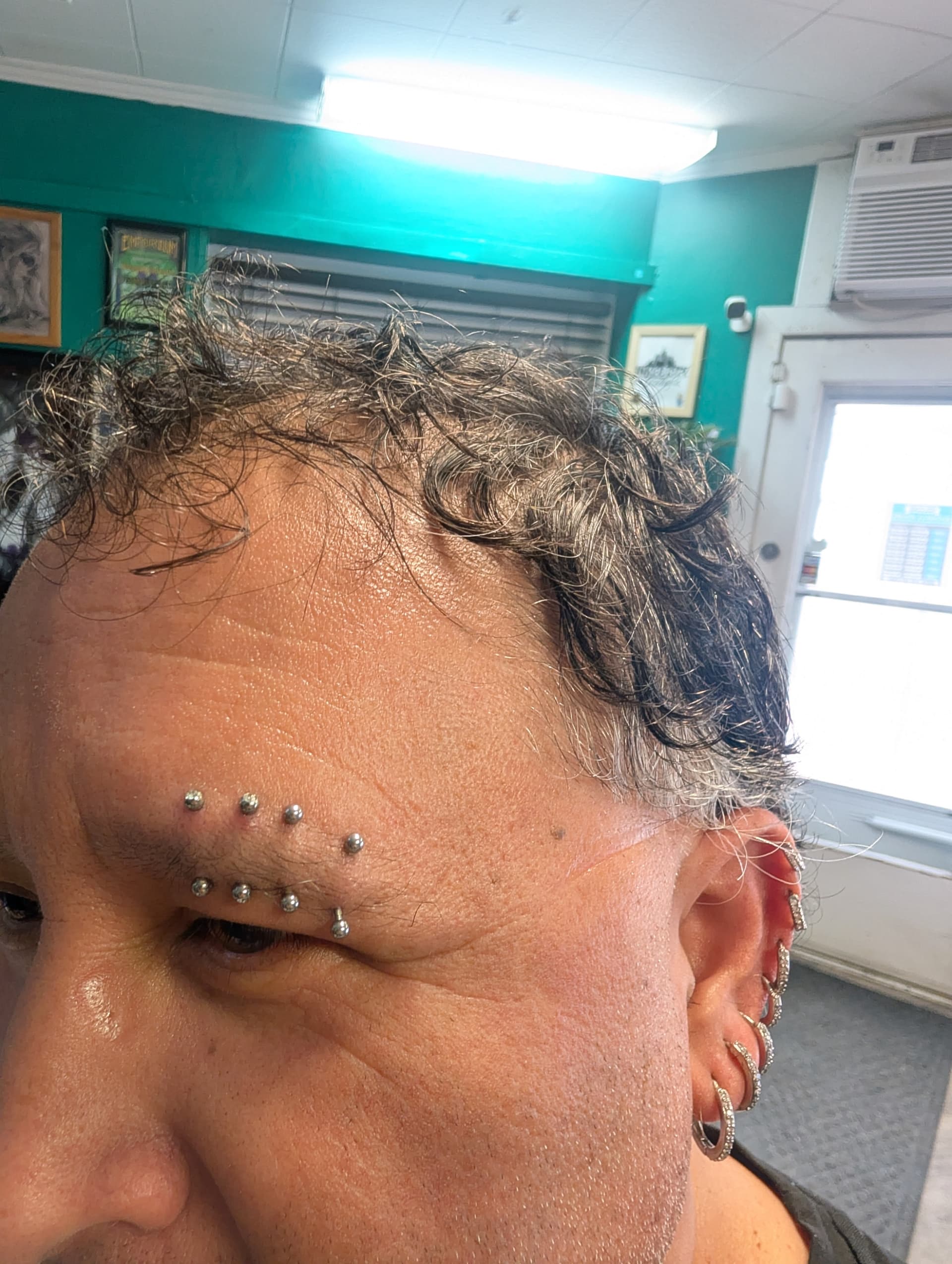 Dermal Anchors tattoo by Chris at Inked City Tattoos, Trenton NJ