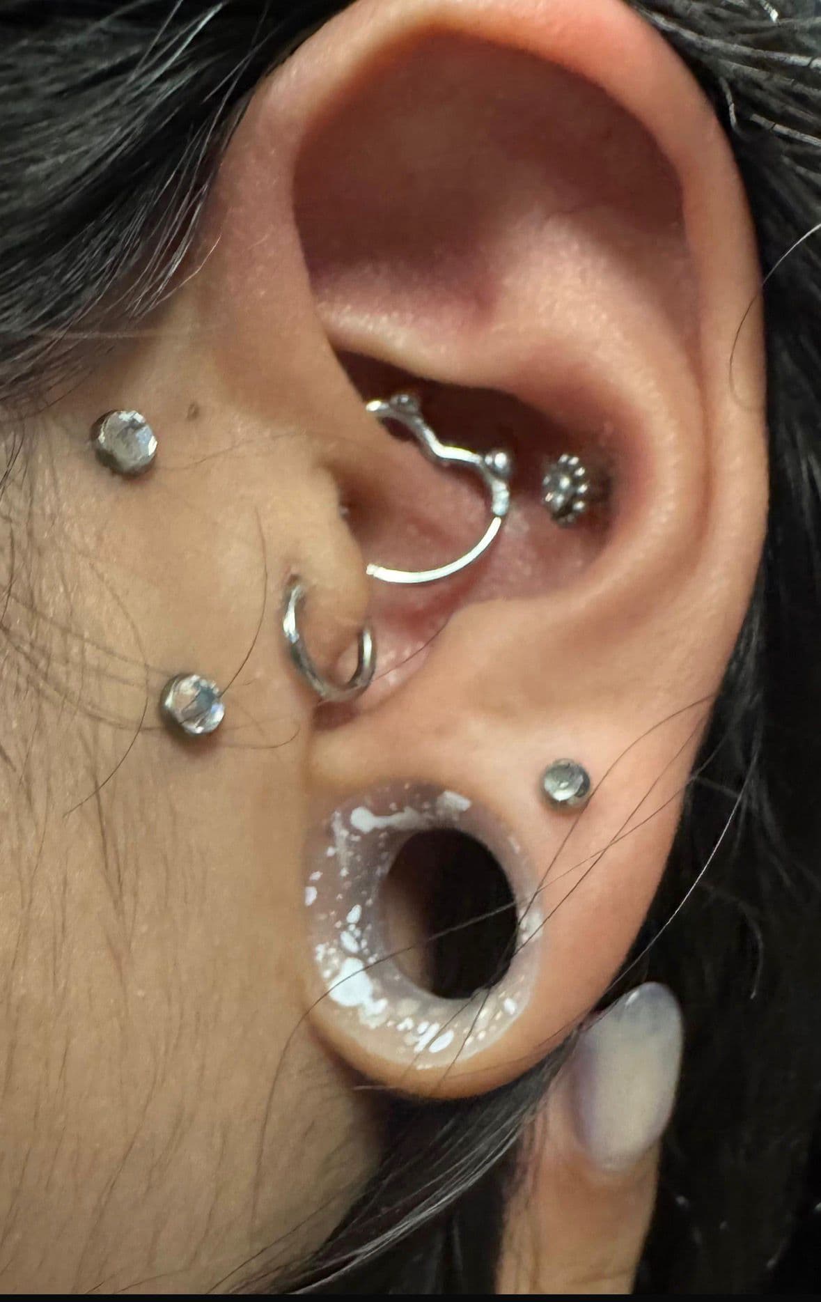 Dermal Anchors tattoo by Chris at Inked City Tattoos, Trenton NJ