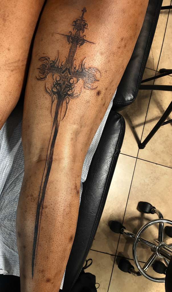 Script tattoo by Jay at Inked City Tattoos, Trenton NJ